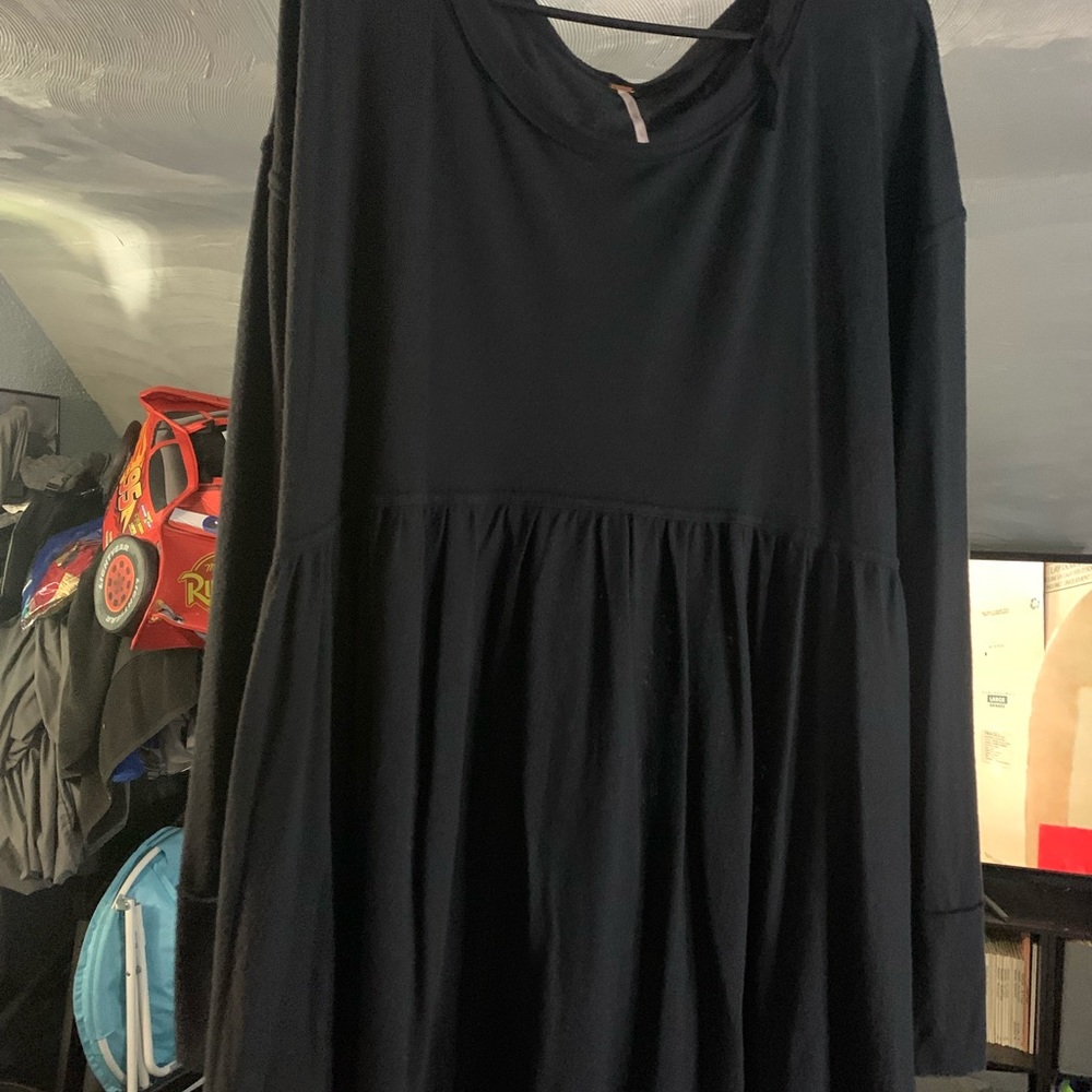 Free people black baby doll top size large